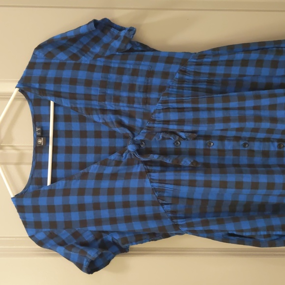 NWOT Volcom Buffalo Plaid Babydoll Dress - Picture 7 of 11